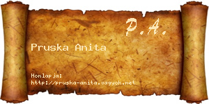 Pruska Anita névjegykártya